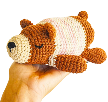 🐻💤 Osito Dormilón – Amigurumi Hecho a Mano