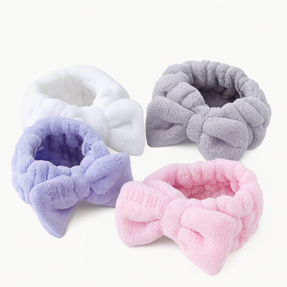 🎀 Diadema Spa – Banda Suave con Lazo & Estilo Pastel